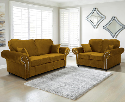 Oakana Luxury Plush Velvet 3+2 Seater Sofa