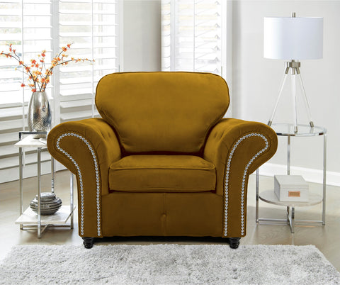 Oakana Luxury Plush Velvet Armchair