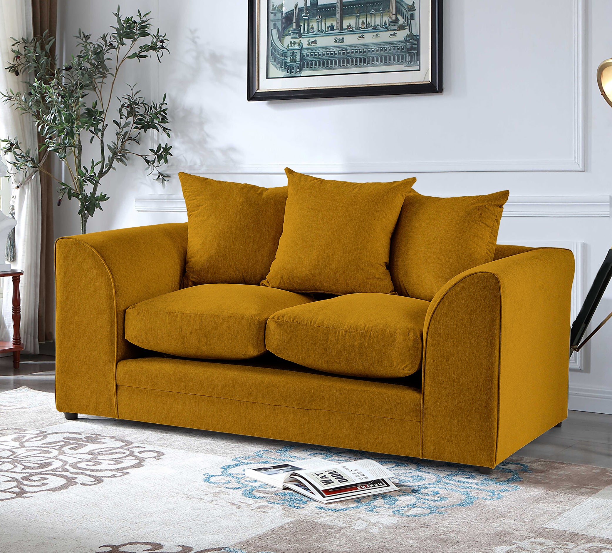 Mirana Modern Plush Velvet 2 Seater Sofa