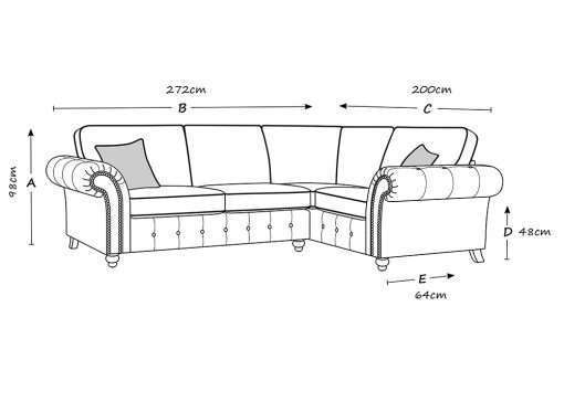 Oakana Luxury Leather RHF Corner Sofa