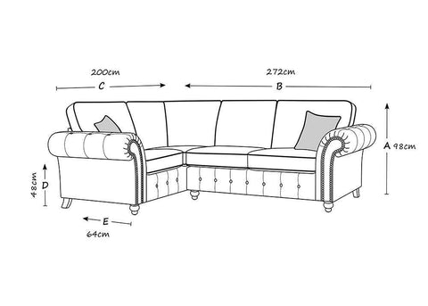 Oakana Luxury Leather LHF Corner Sofa