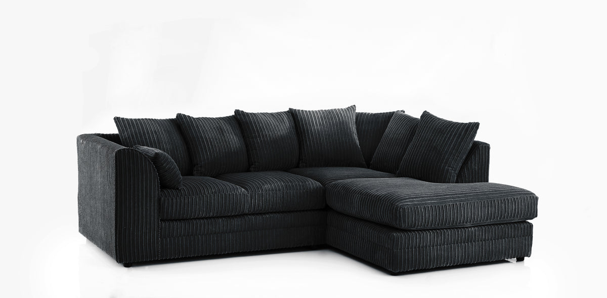 Canolo Luxury RHF Corner Chaise Jumbo Cord Sofa