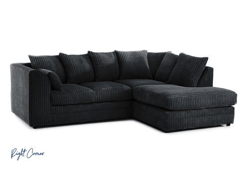 Canolo Luxury RHF Corner Chaise Jumbo Cord Sofa