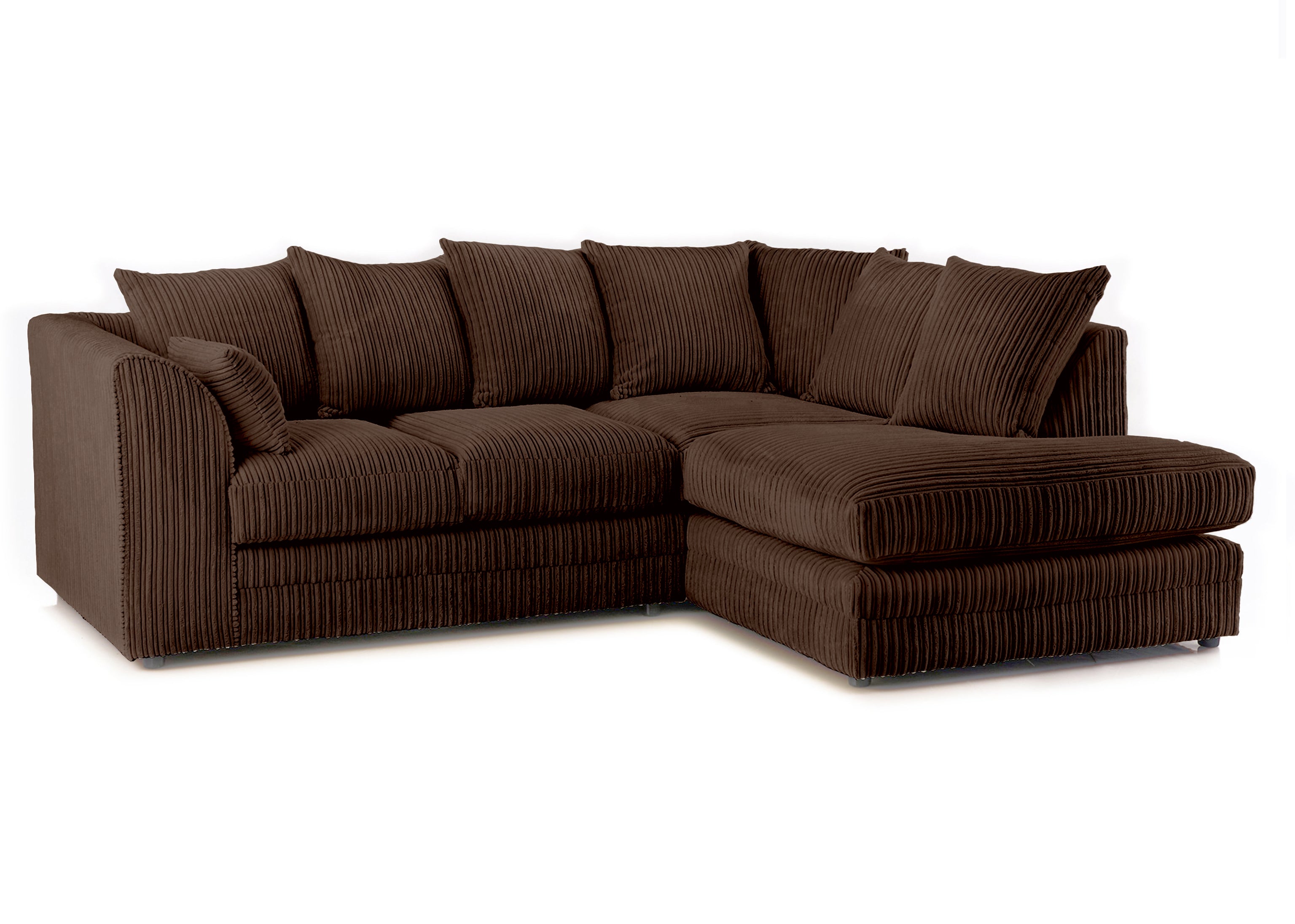 Canolo Luxury RHF Corner Chaise Jumbo Cord Sofa