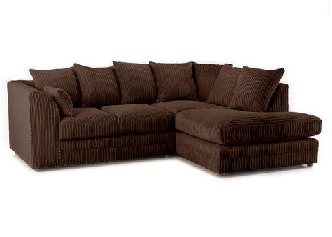 Canolo Luxury RHF Corner Chaise Jumbo Cord Sofa