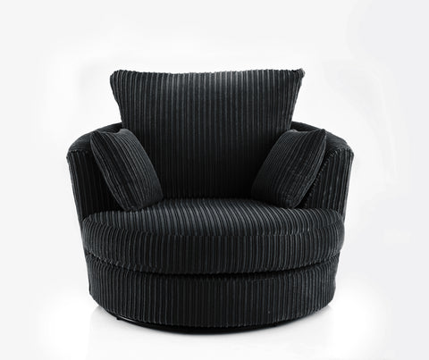 Canolo Luxury Swivel Chair Jumbo Cord