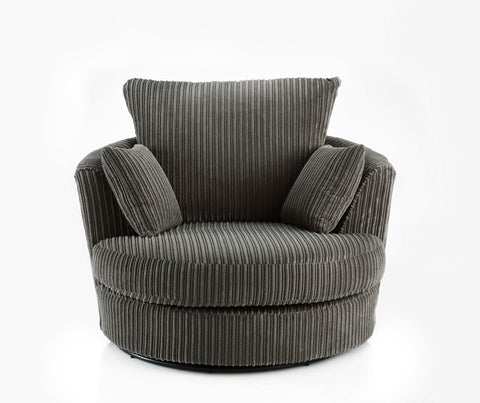 Canolo Luxury Swivel Chair Jumbo Cord