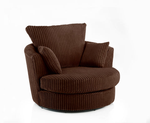 Canolo Luxury Swivel Chair Jumbo Cord