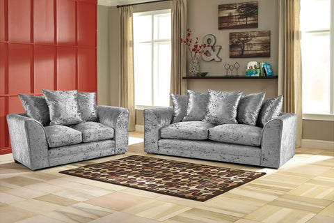 Mirana Modern Crush Velvet 3 Plus 2 Sofa Set