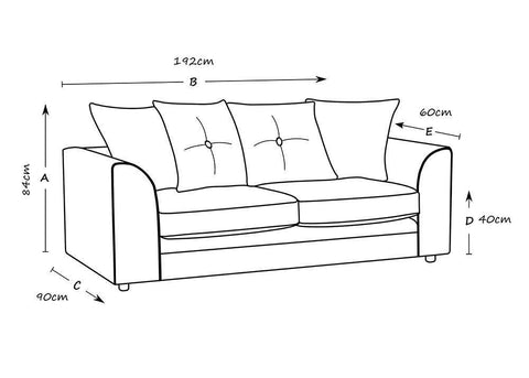 Mirana Modern Crush Velvet 3 Seater Sofa