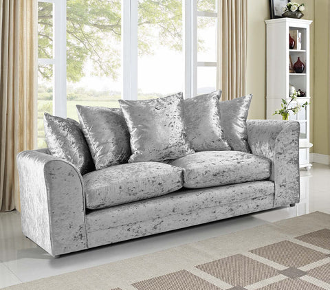 Mirana Modern Crush Velvet 3 Seater Sofa