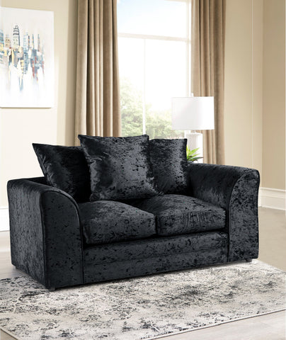 Mirana Modern Crush Velvet 2 Seater Sofa