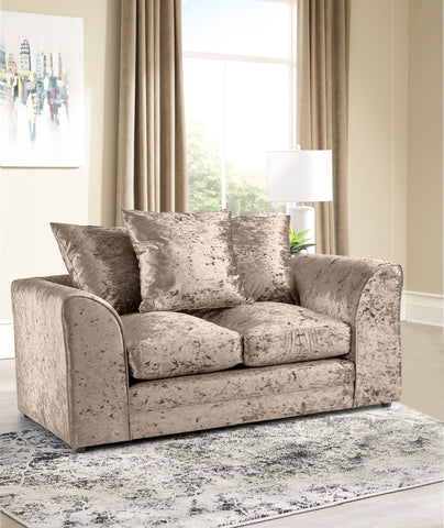 Mirana Modern Crush Velvet 2 Seater Sofa