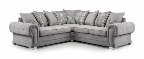 Victis Luxury Corner Sofa Scatterback 2c2 - Grey