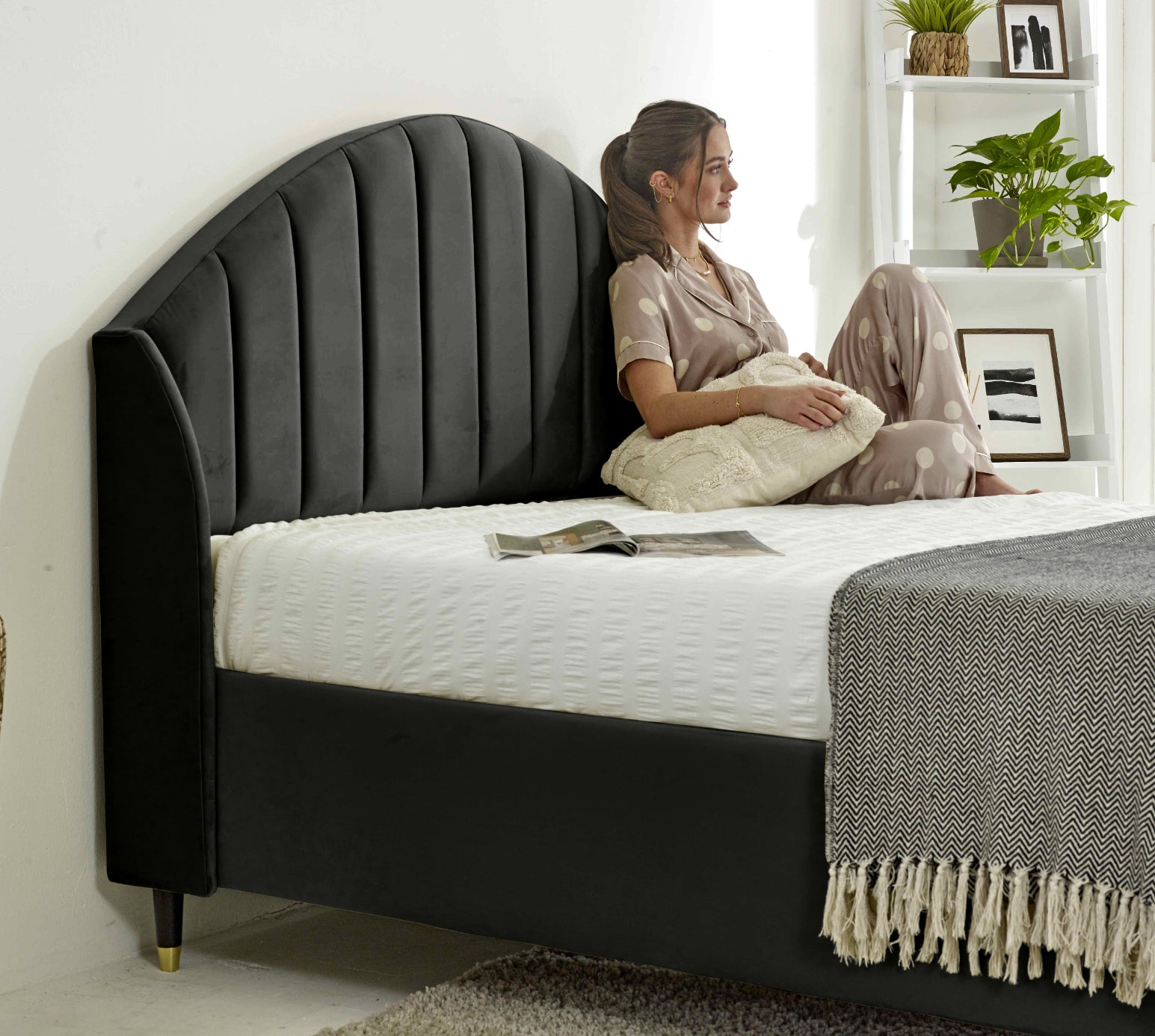 Elysium Plush Velvet Bed Frame
