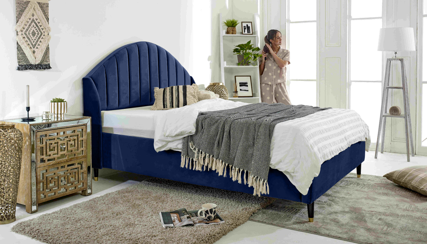 Elysium Plush Velvet Bed Frame