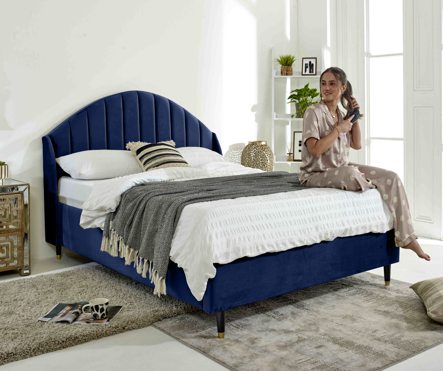 Elysium Plush Velvet Bed Frame