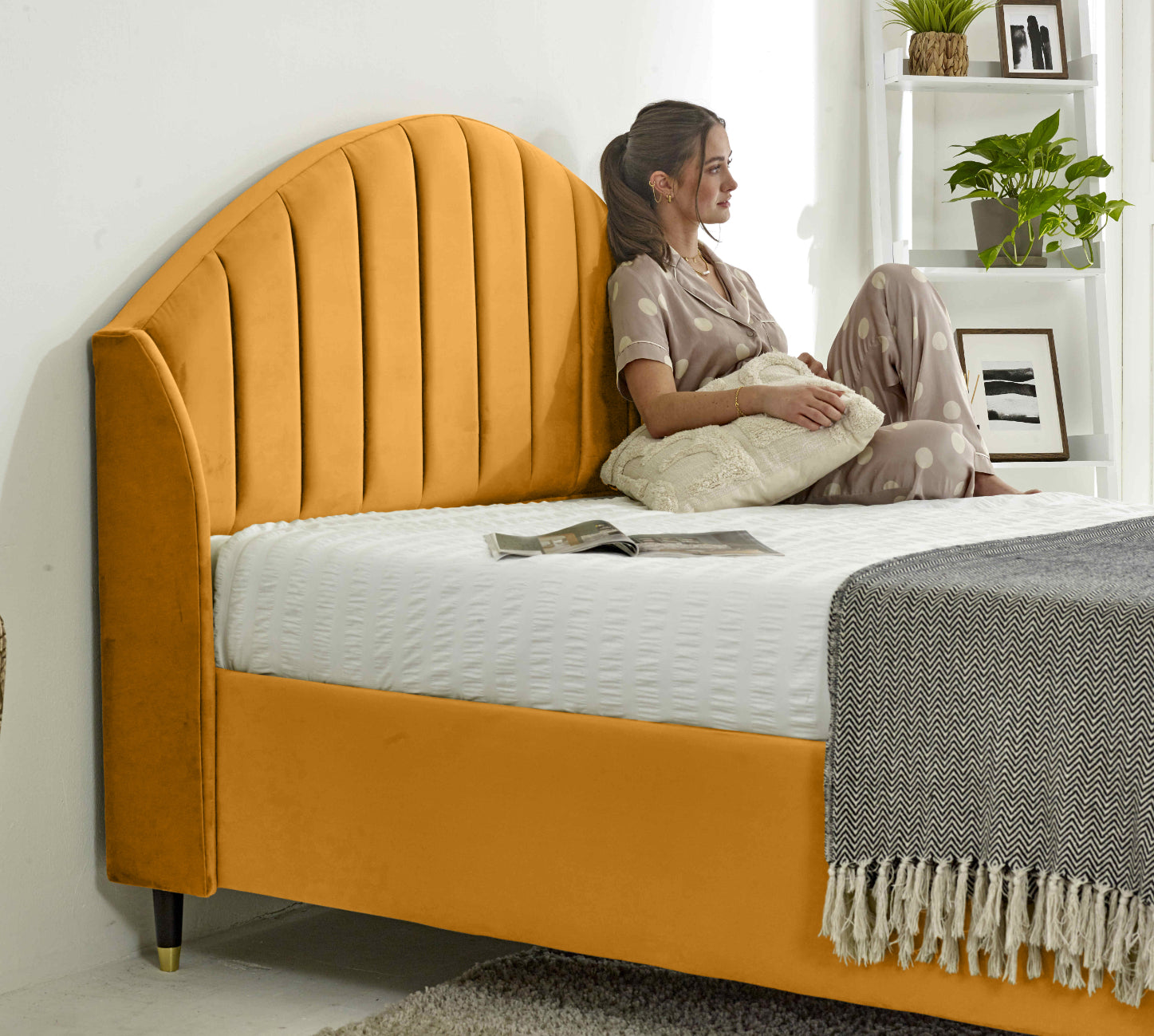 Elysium Plush Velvet Bed Frame