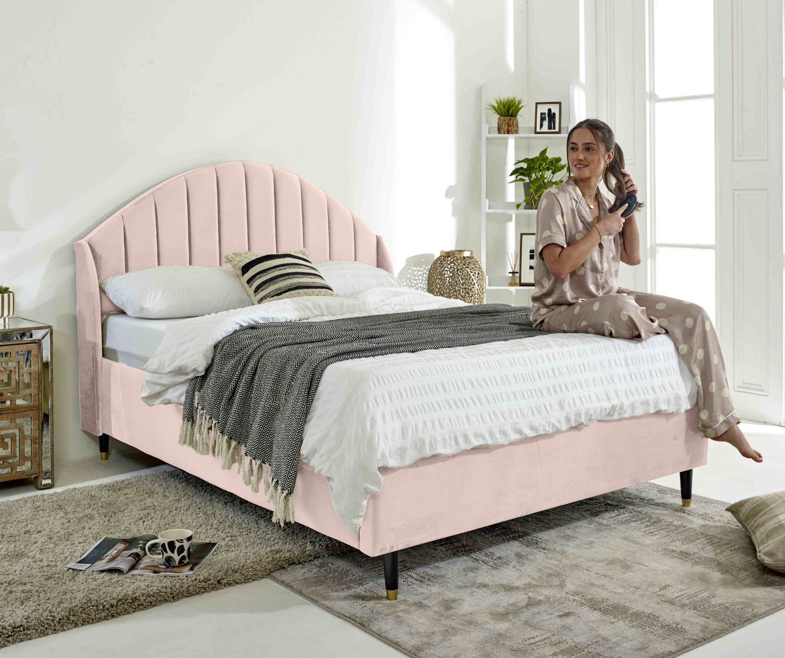 Elysium Plush Velvet Bed Frame