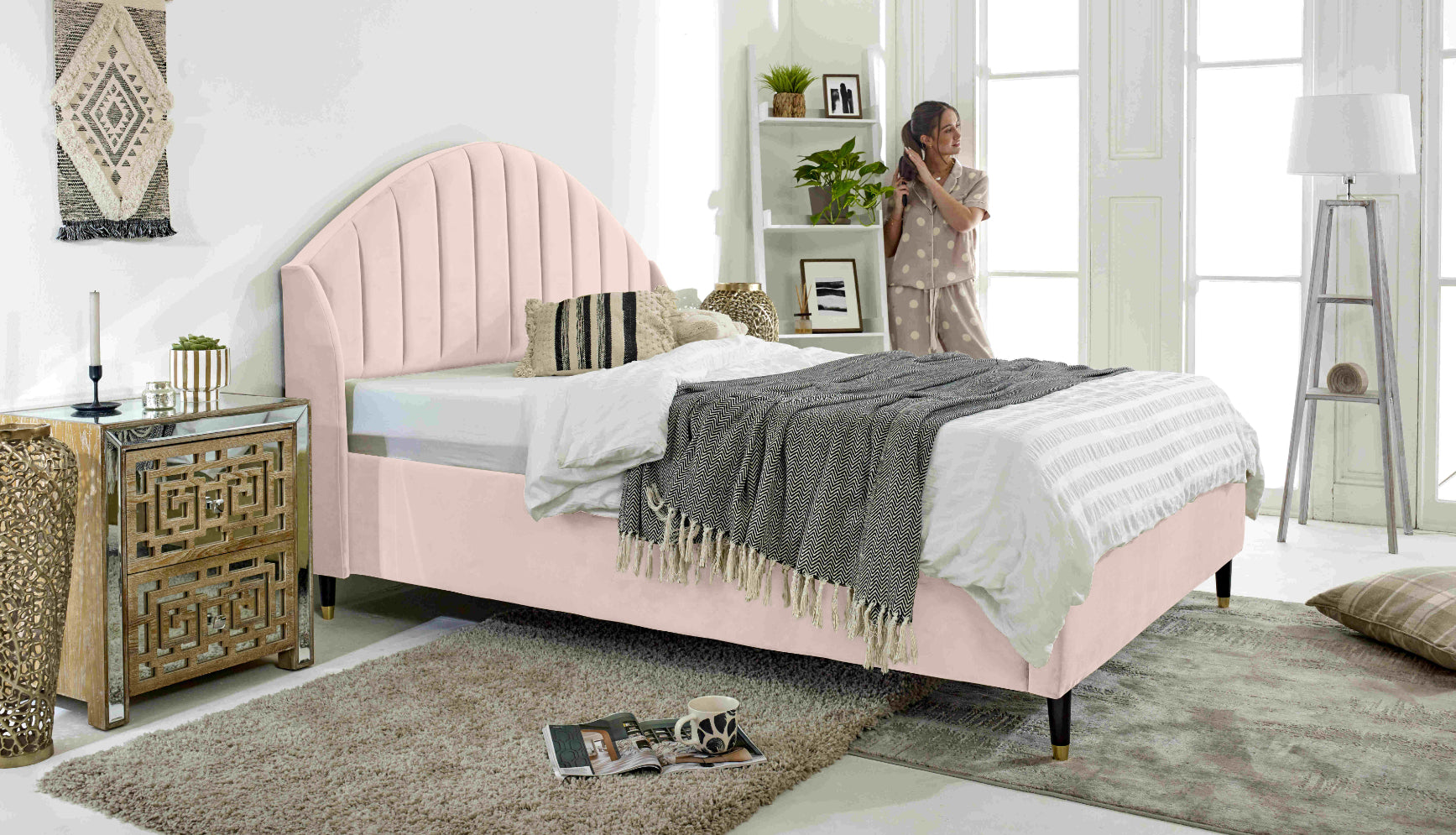 Elysium Plush Velvet Bed Frame