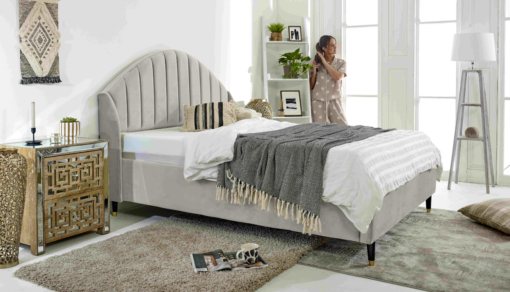 Elysium Plush Velvet Bed Frame