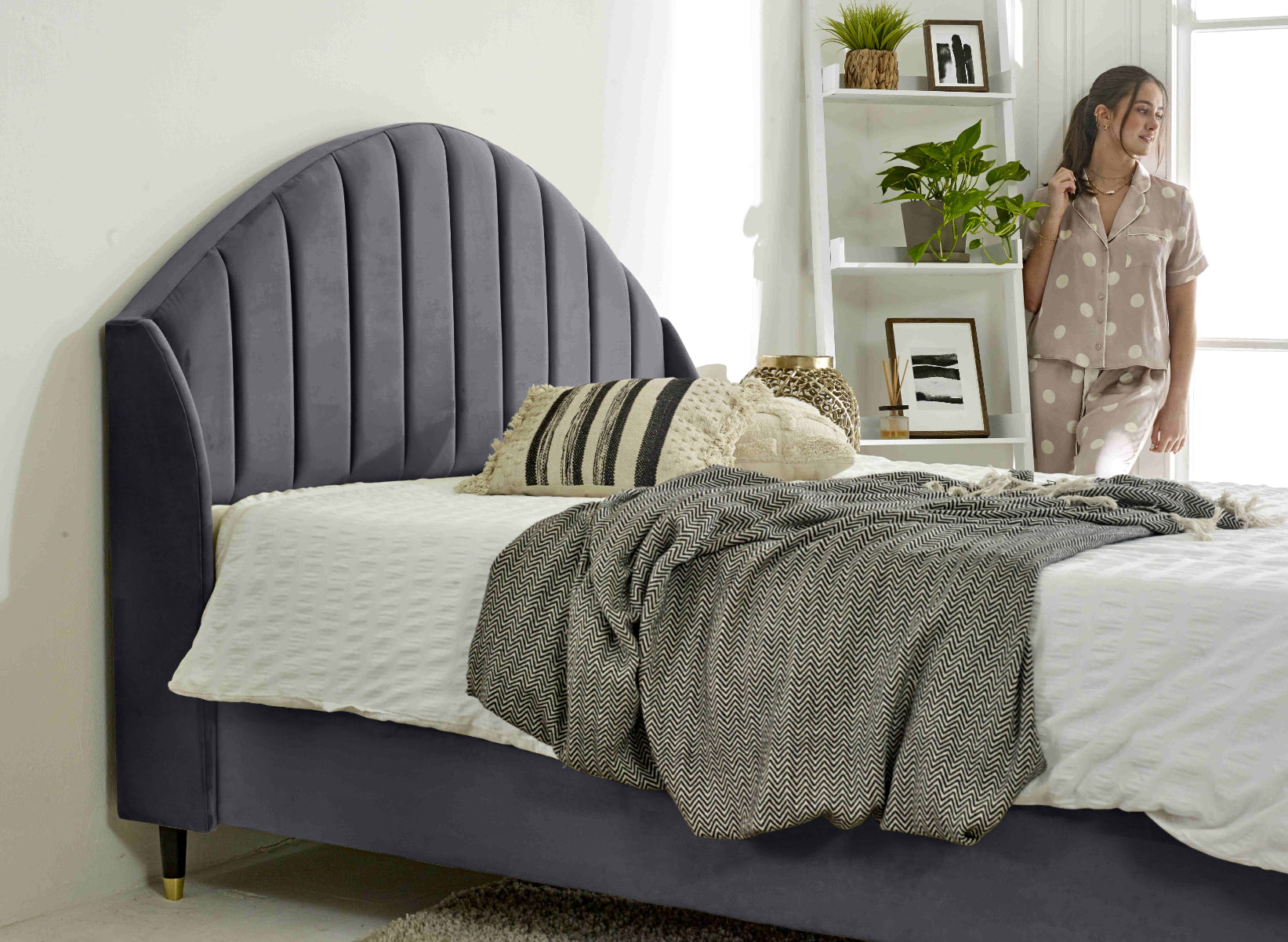Elysium Plush Velvet Bed Frame