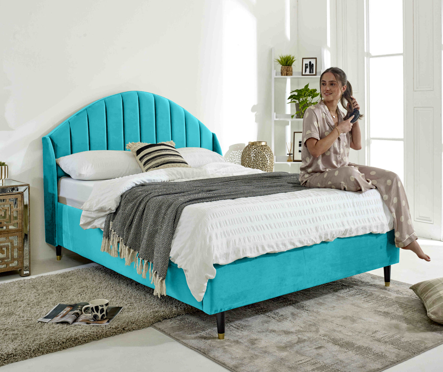 Elysium Plush Velvet Bed Frame