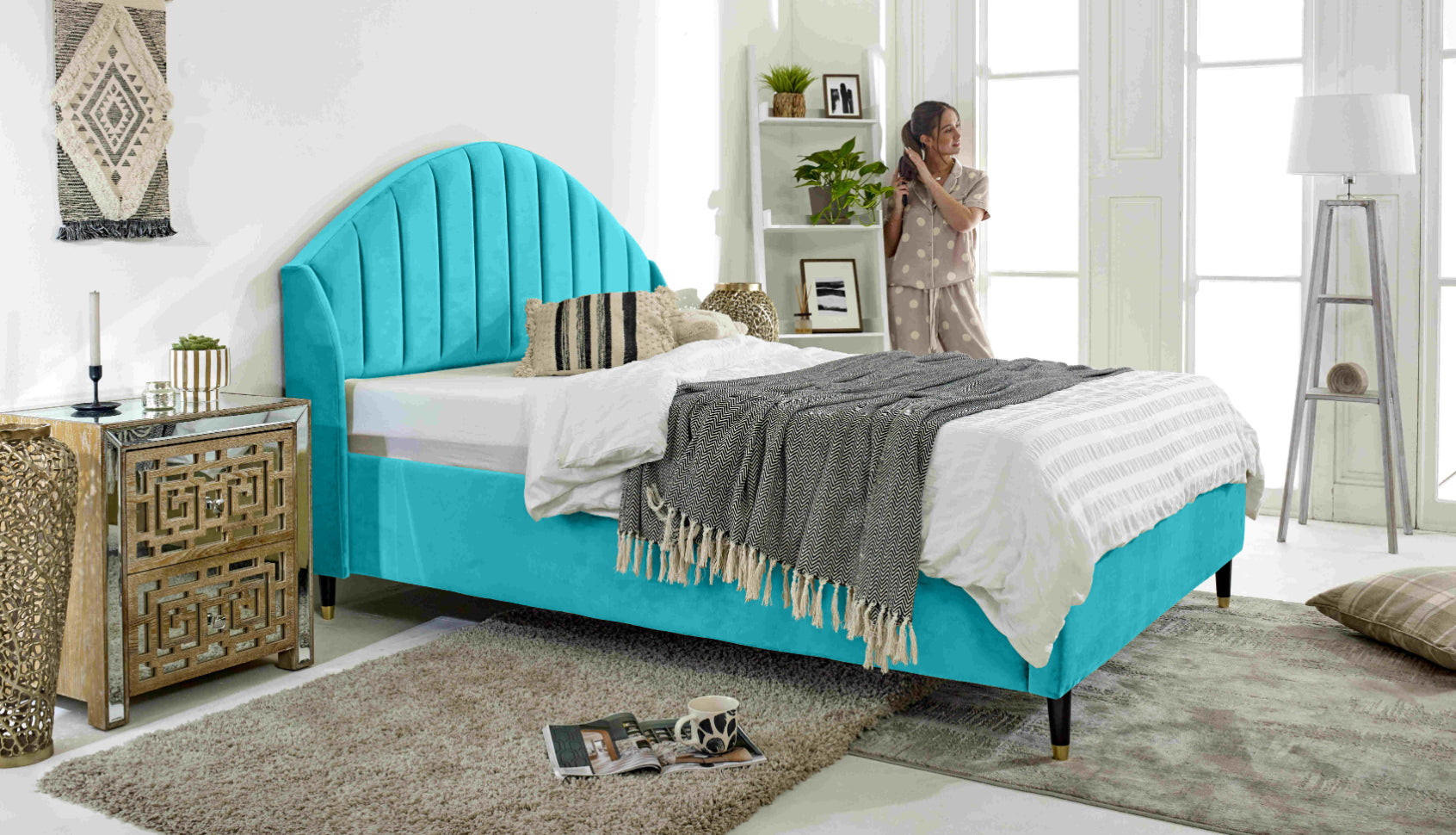 Elysium Plush Velvet Bed Frame
