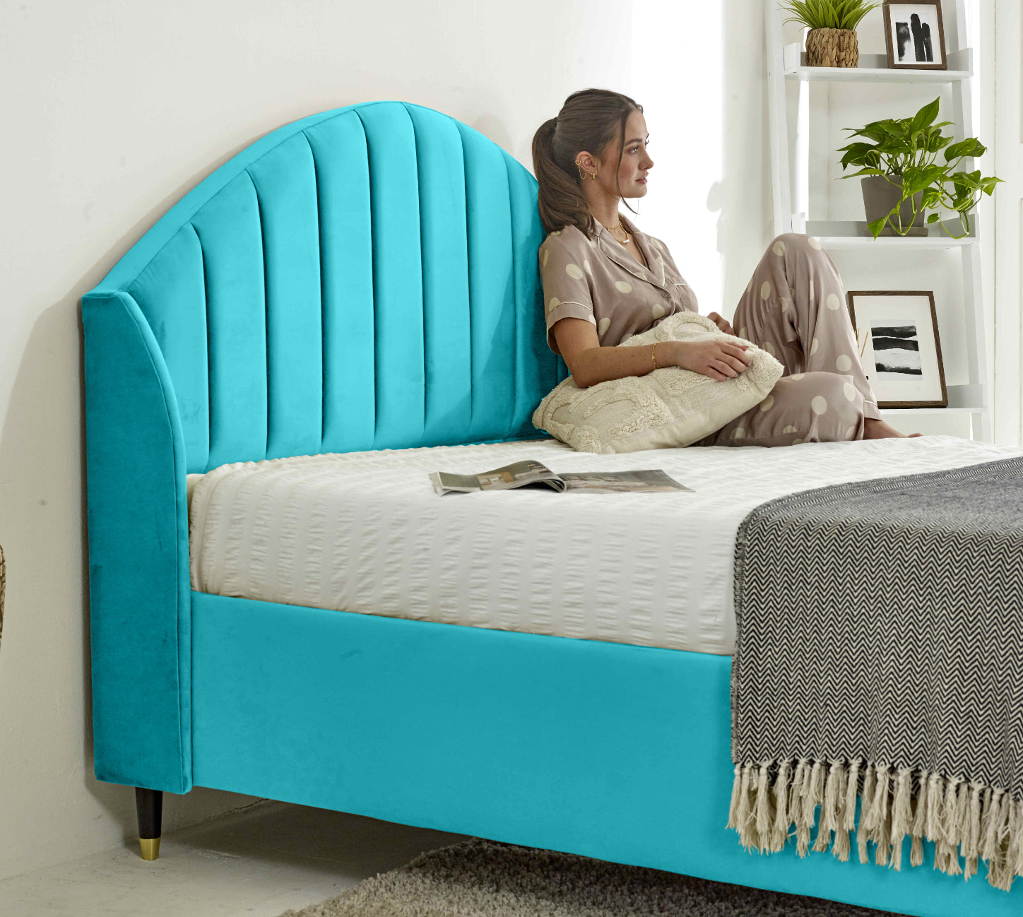 Elysium Plush Velvet Bed Frame