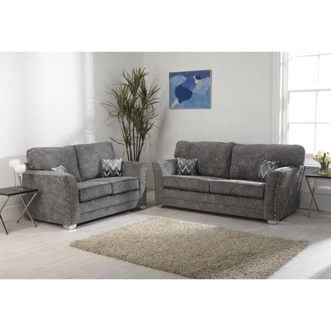 Elland Chenille Platinum Sofa 3+2 Seater