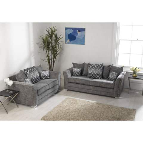 Elland Chenille Platinum Sofa 3+2 Seater