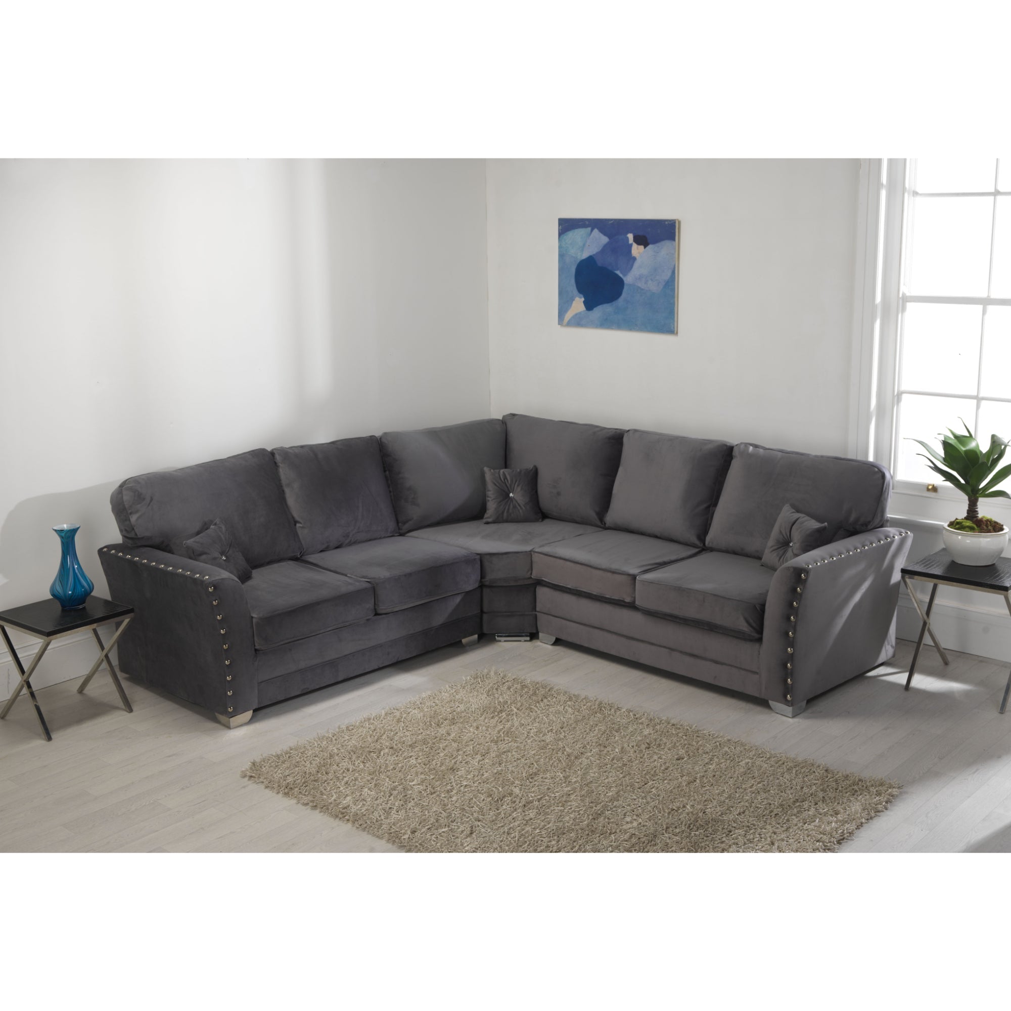 Elland Chenille Platinum Sofa 2c2