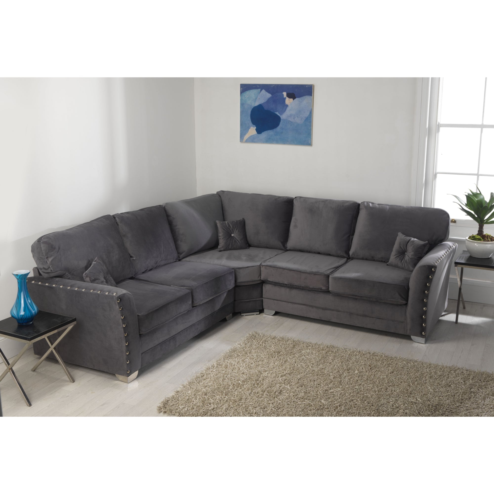 Elland Chenille Platinum Sofa 2c2