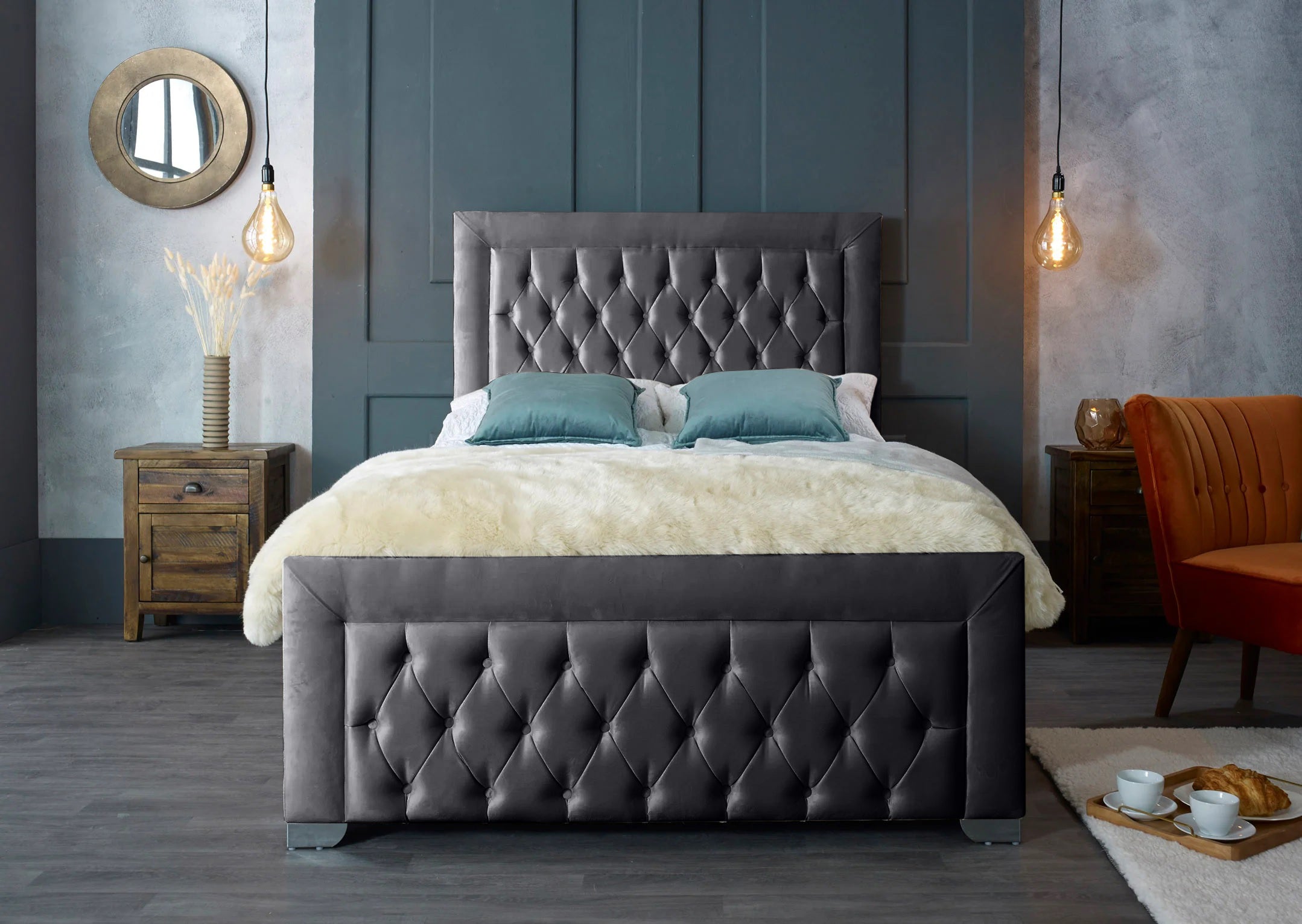 Gelson Plush Bed Frame