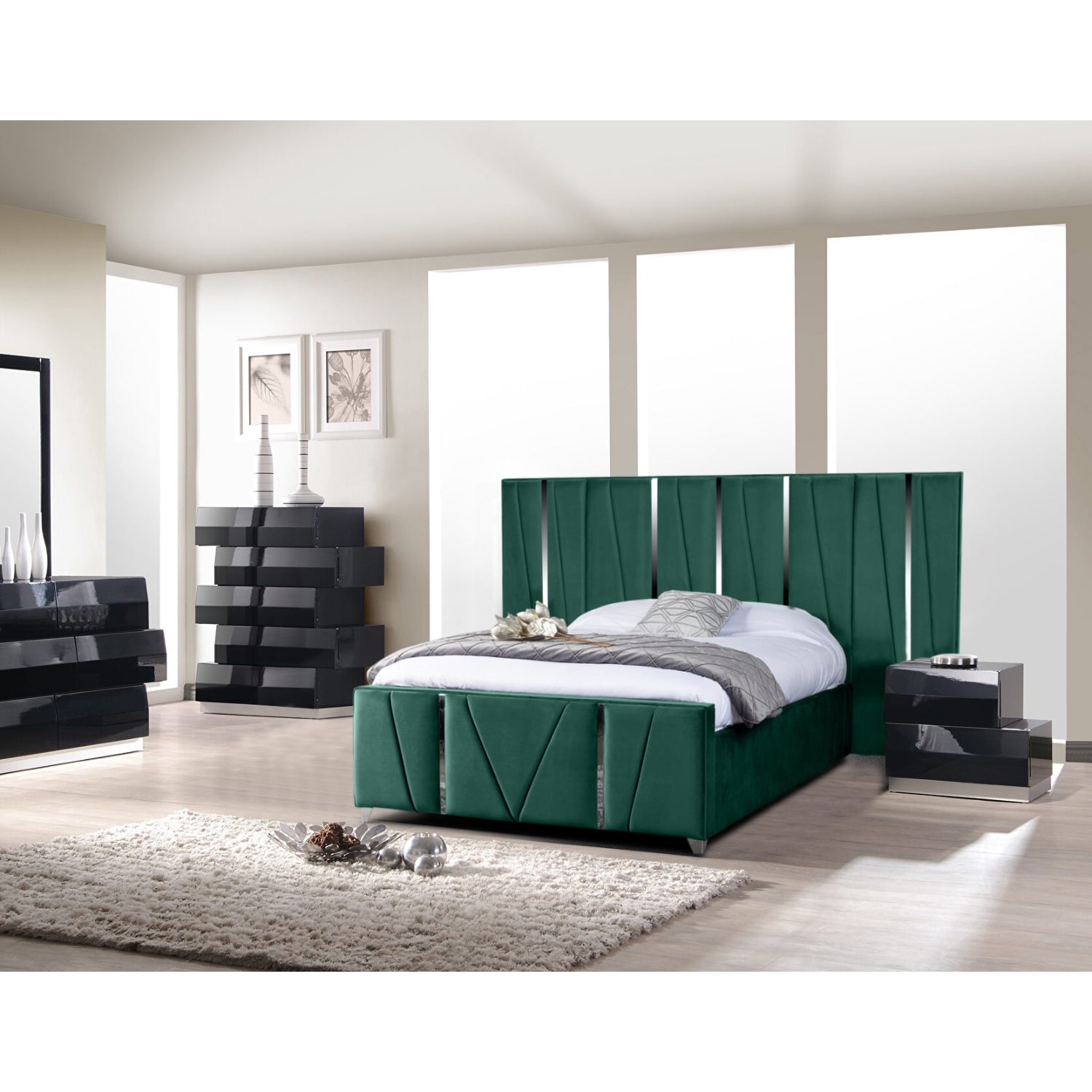 Harper Plush Velvet Luxury Bed Frame