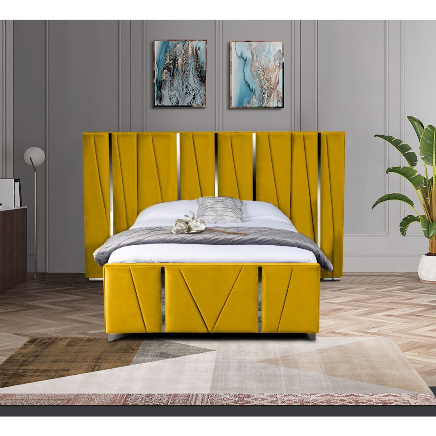 Harper Plush Velvet Luxury Bed Frame