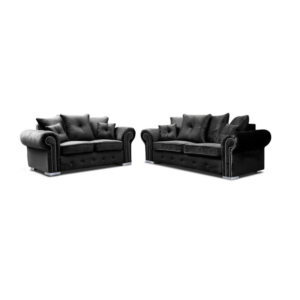 Optic Plush Sofa Set