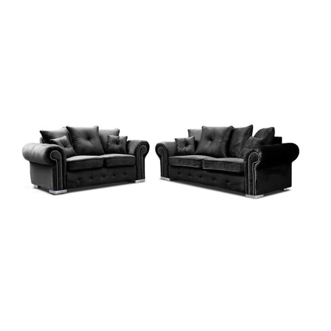 Optic Plush Sofa Set