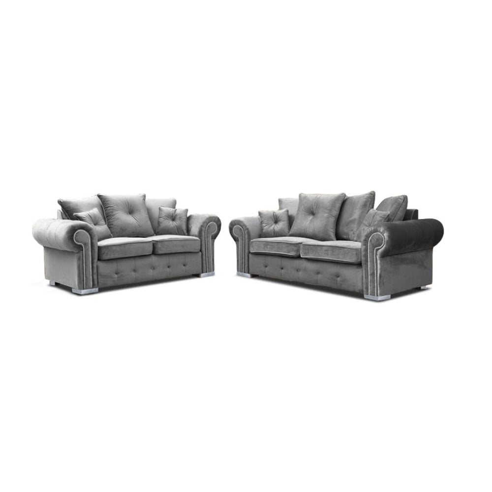 Optic Plush Sofa Set