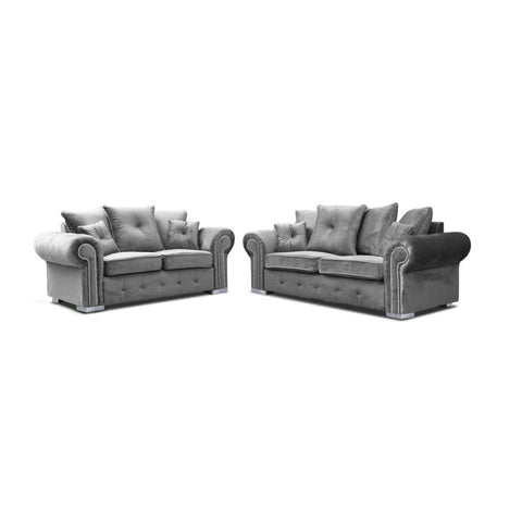 Optic Plush Sofa Set