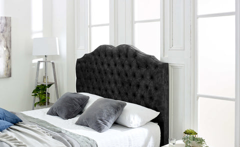 Kenwood Marble Fabric Matching Buttons Bed Frame