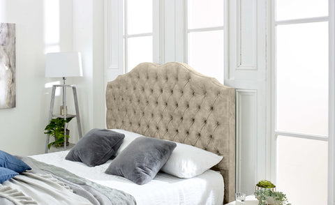 Kenwood Marble Fabric Matching Buttons Bed Frame