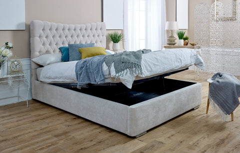 Magenta Ottoman Plush Bed Frame