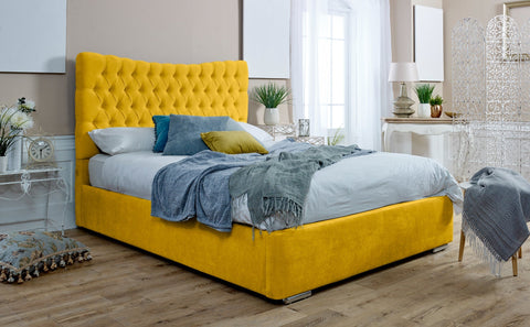 Magenta Ottoman Plush Bed Frame