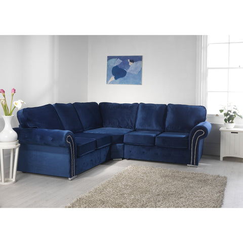 Mellows Plush Velvet Sofa Full Back 2c2