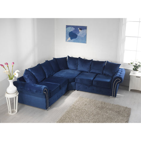 Mellows Plush Velvet Sofa Scatterback 2c2