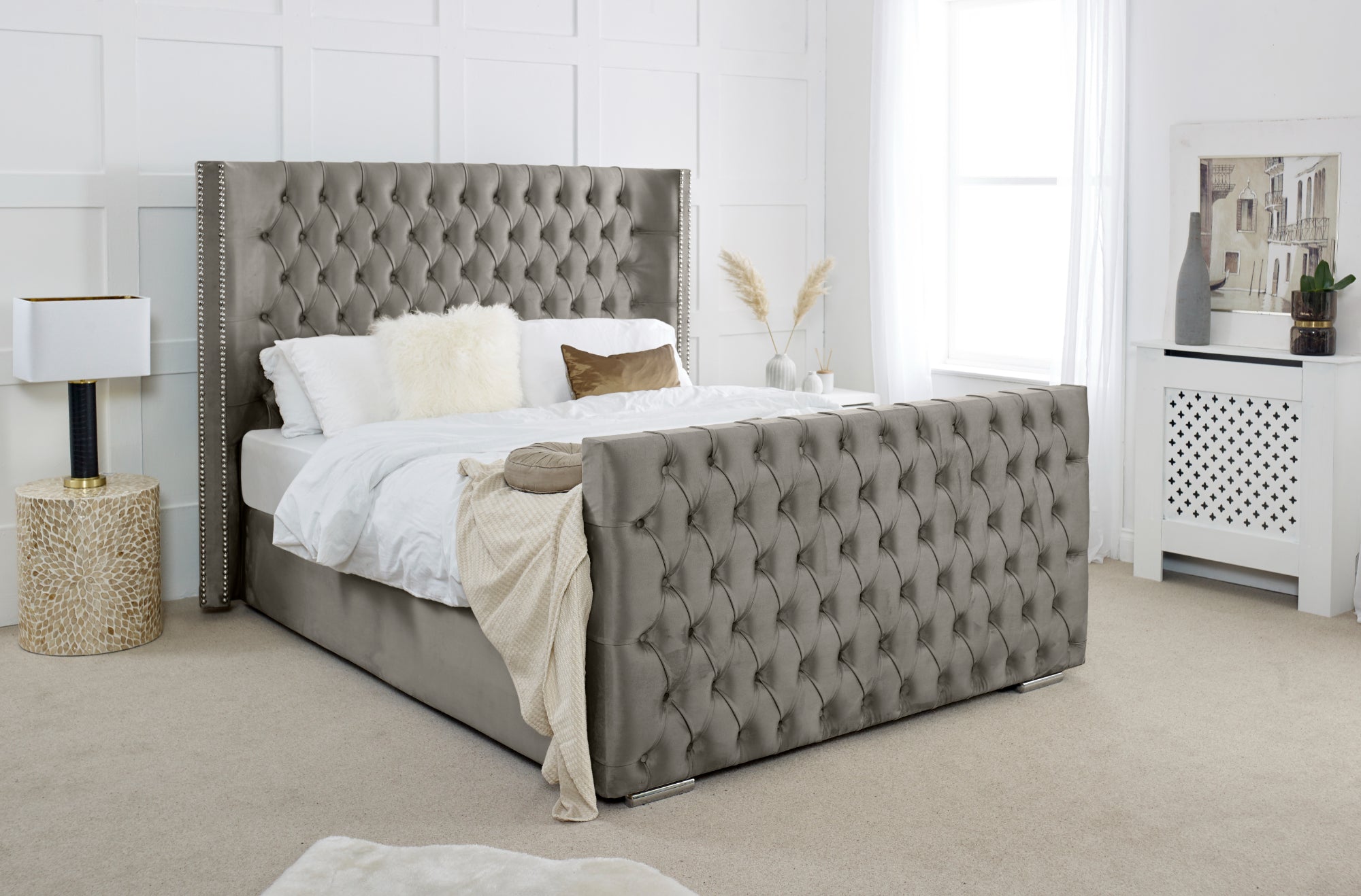 Meila Plush Bed Frame