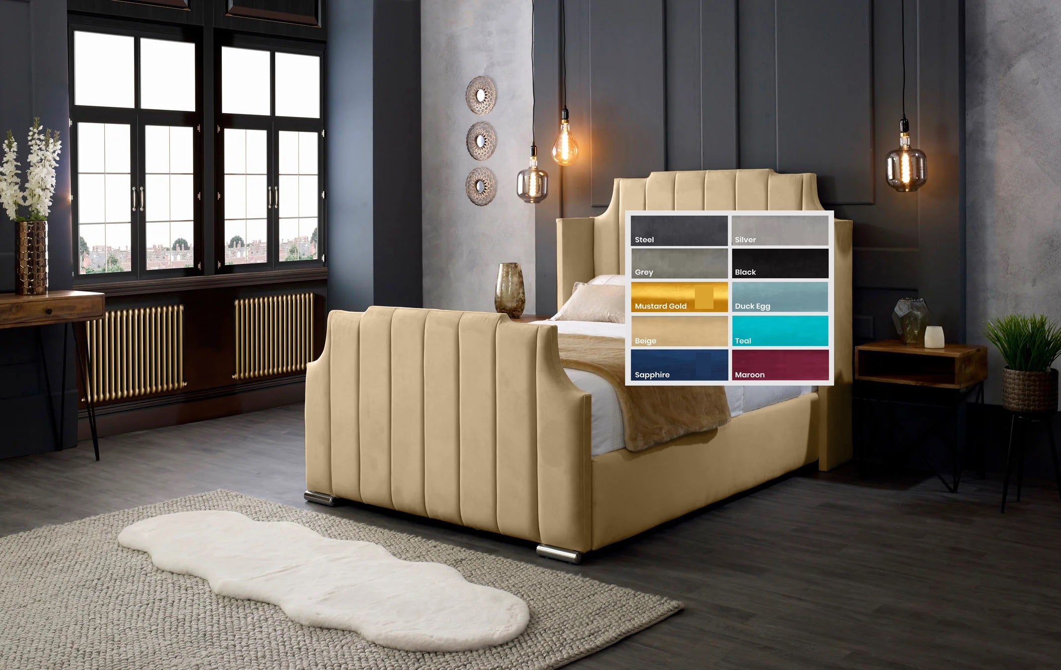 Nelly Plush Bed Frame