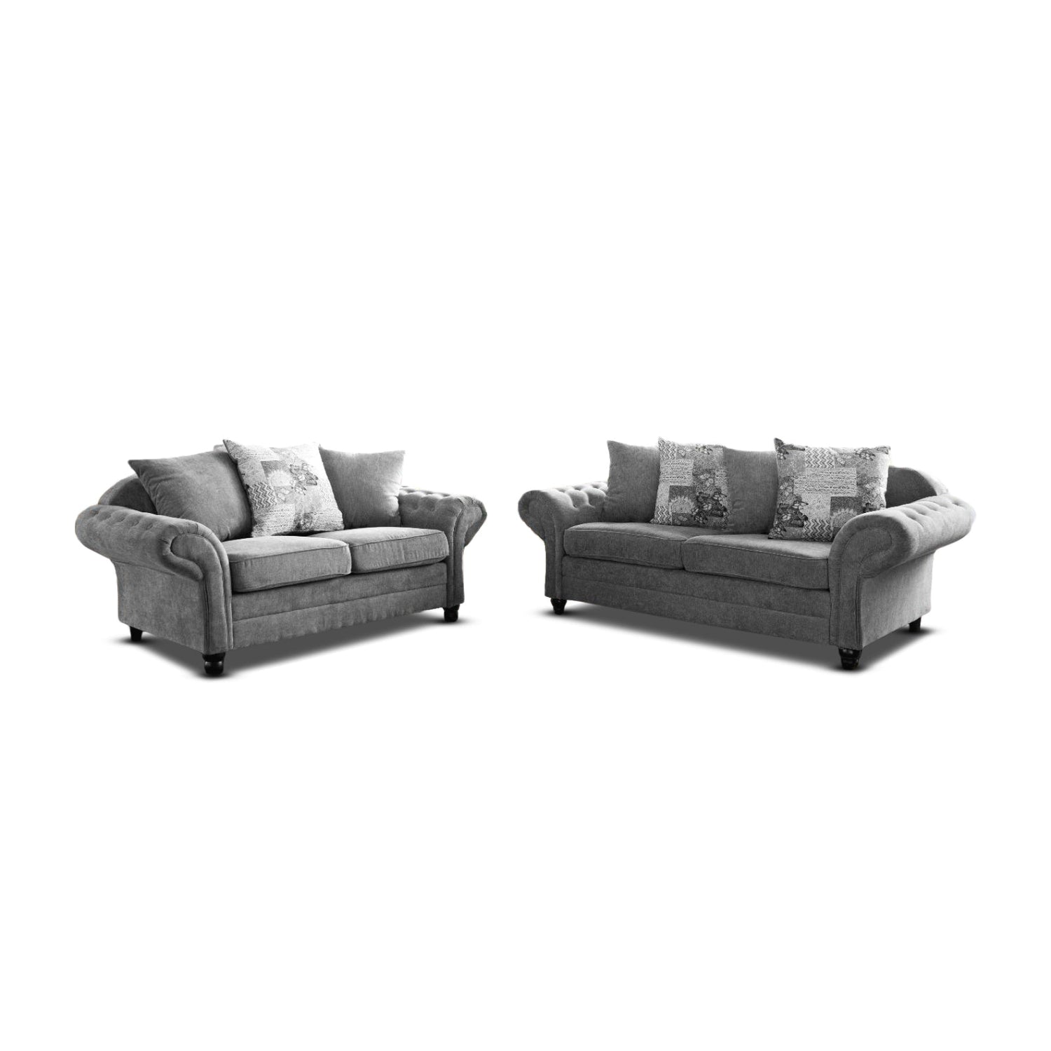 Nevona Chenille Sofa Set