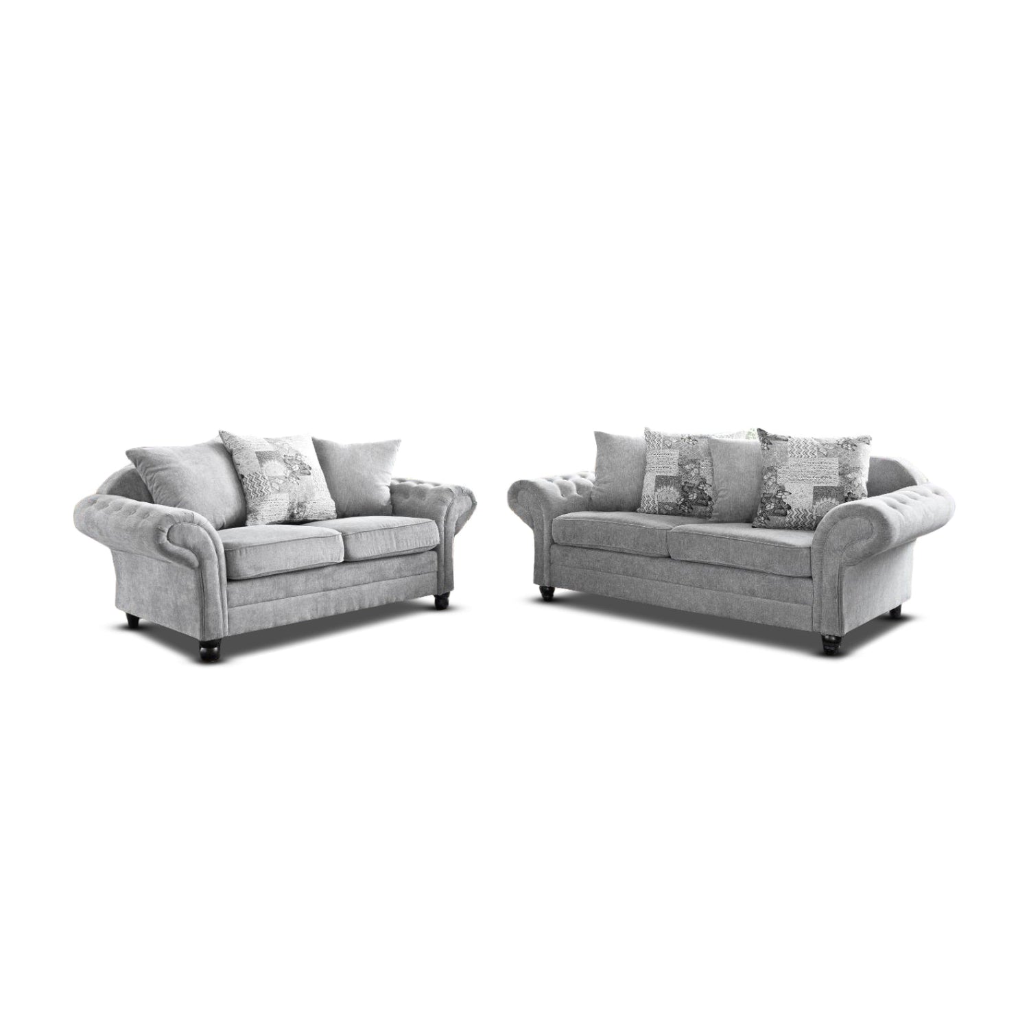 Nevona Chenille Sofa Set